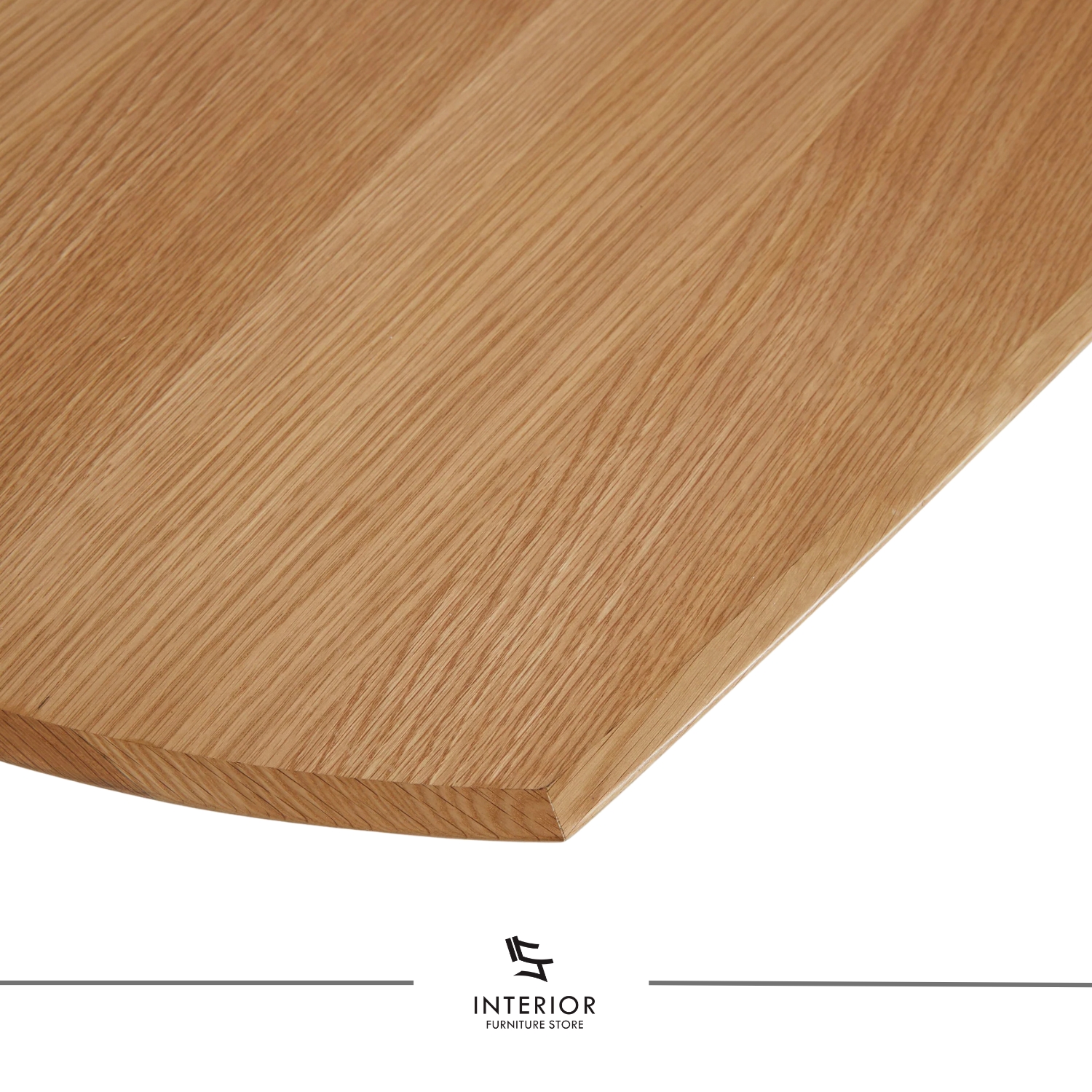 Modern solid wood dining table with elongated tabletop and sculptural wooden legs in natural finish