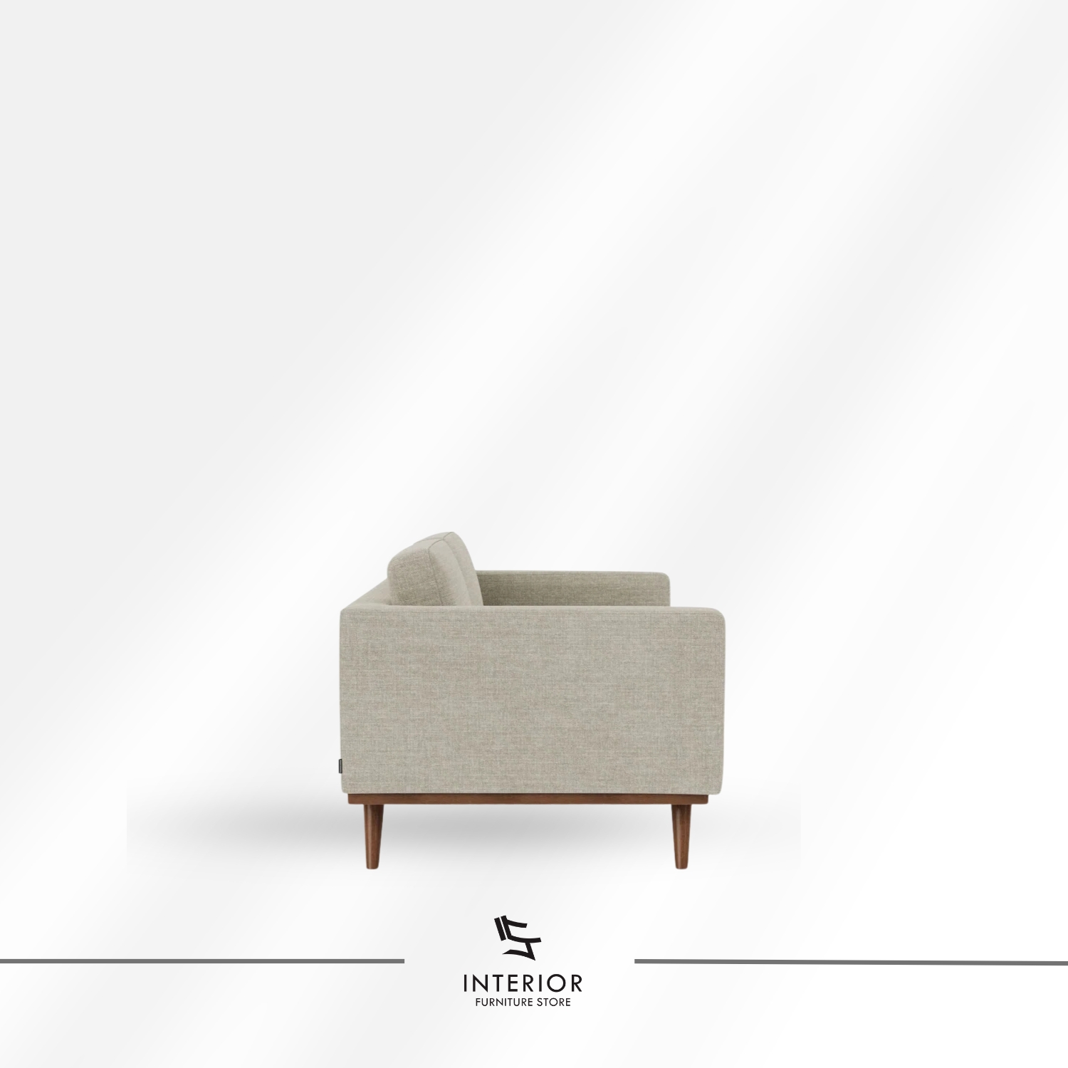 Alvora modern minimalist upholstered sofa with tapered wooden legs