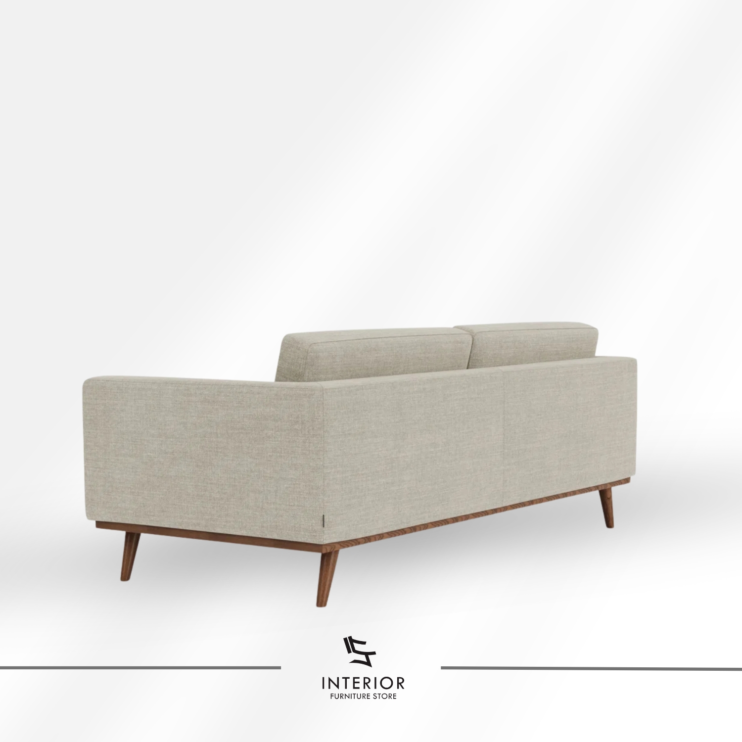 Alvora modern minimalist upholstered sofa with tapered wooden legs