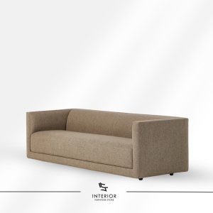 Aswana modern minimalist upholstered sofa with clean box frame design for living room