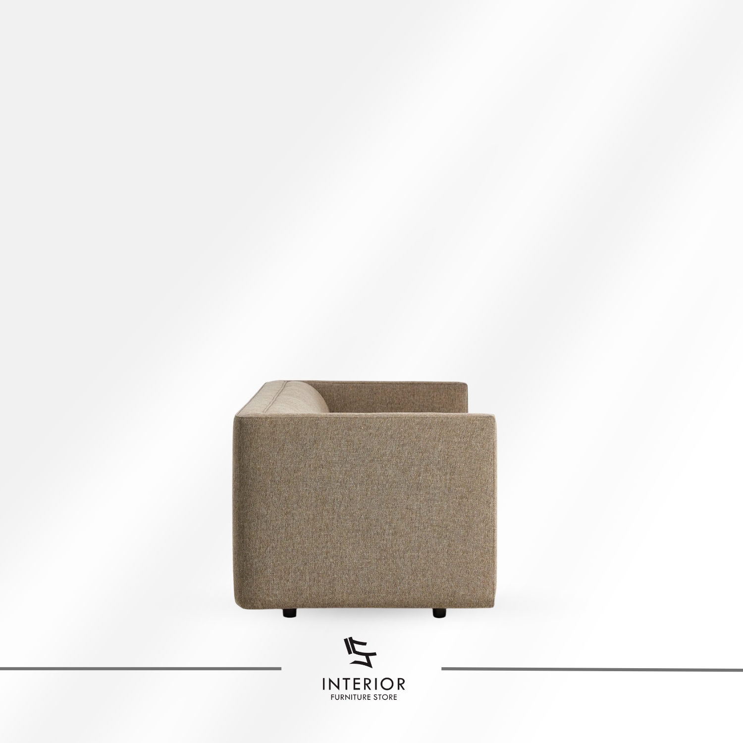 Aswana modern minimalist upholstered sofa with clean box frame design for living room