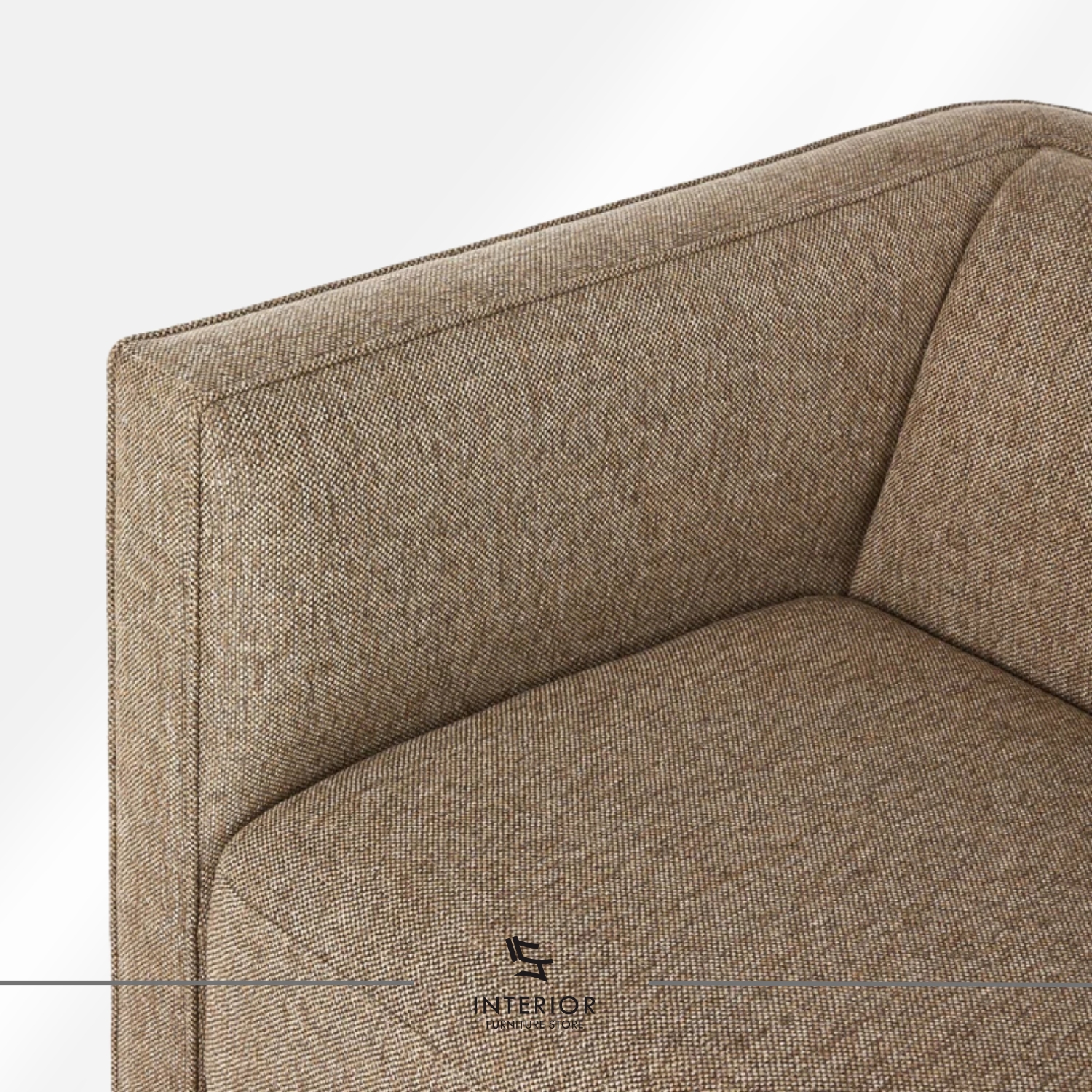 Aswana modern minimalist upholstered sofa with clean box frame design for living room
