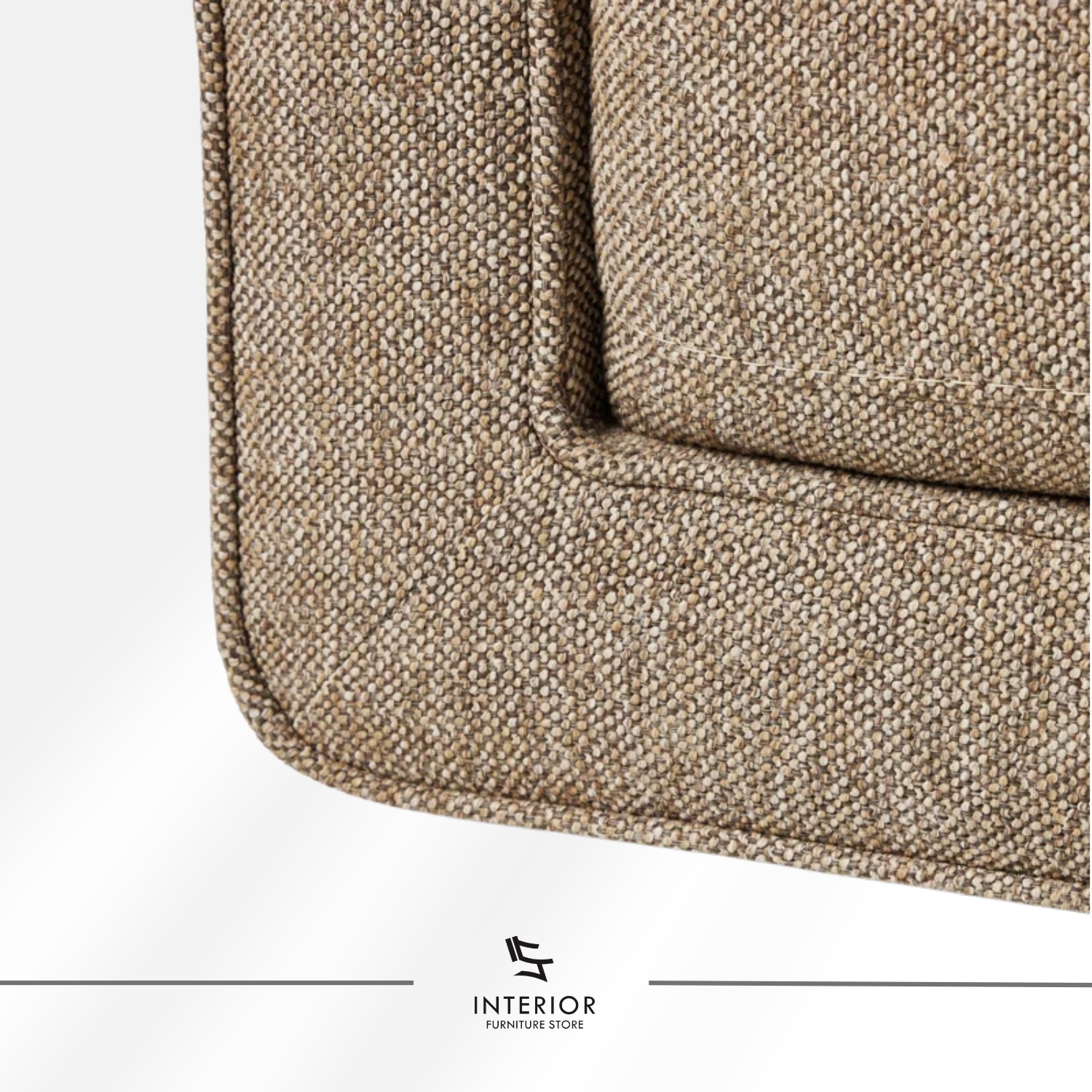 Aswana modern minimalist upholstered sofa with clean box frame design for living room