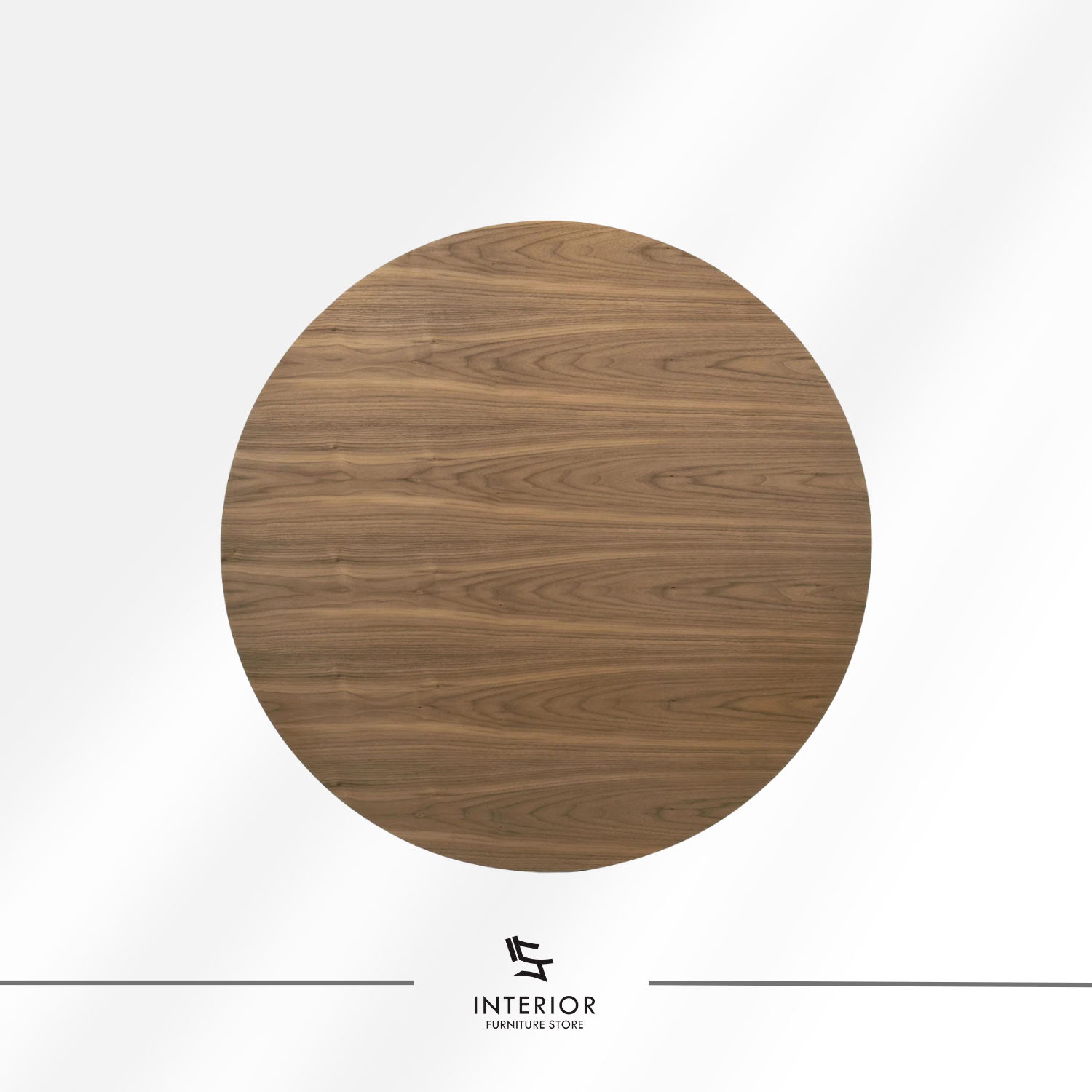 Hikari round dining table with cylindrical wooden base and minimalist design