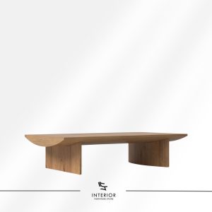 Jagya modern sculptural wooden coffee table with minimalist design
