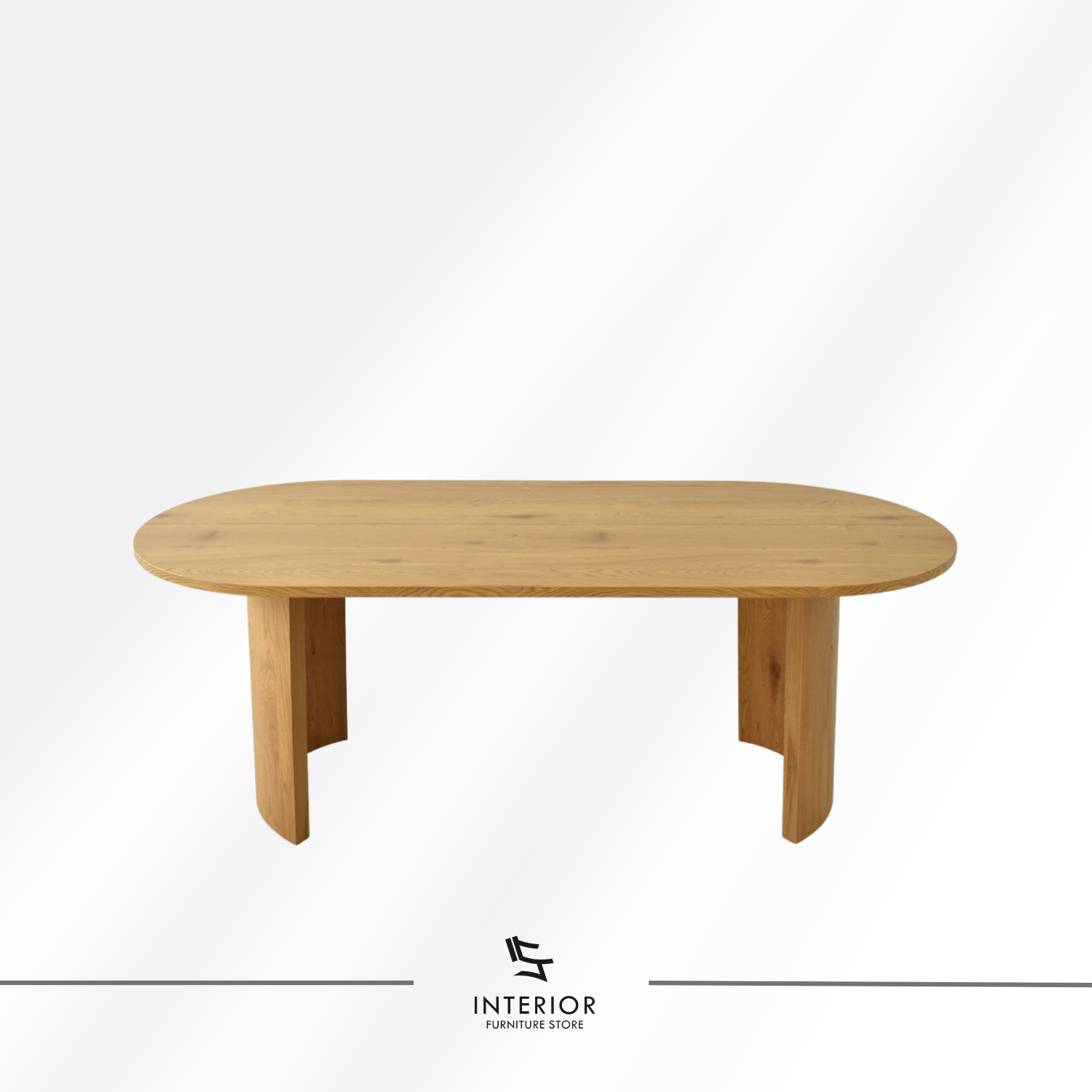 Lunara oval japandi dining table set with upholstered chairs