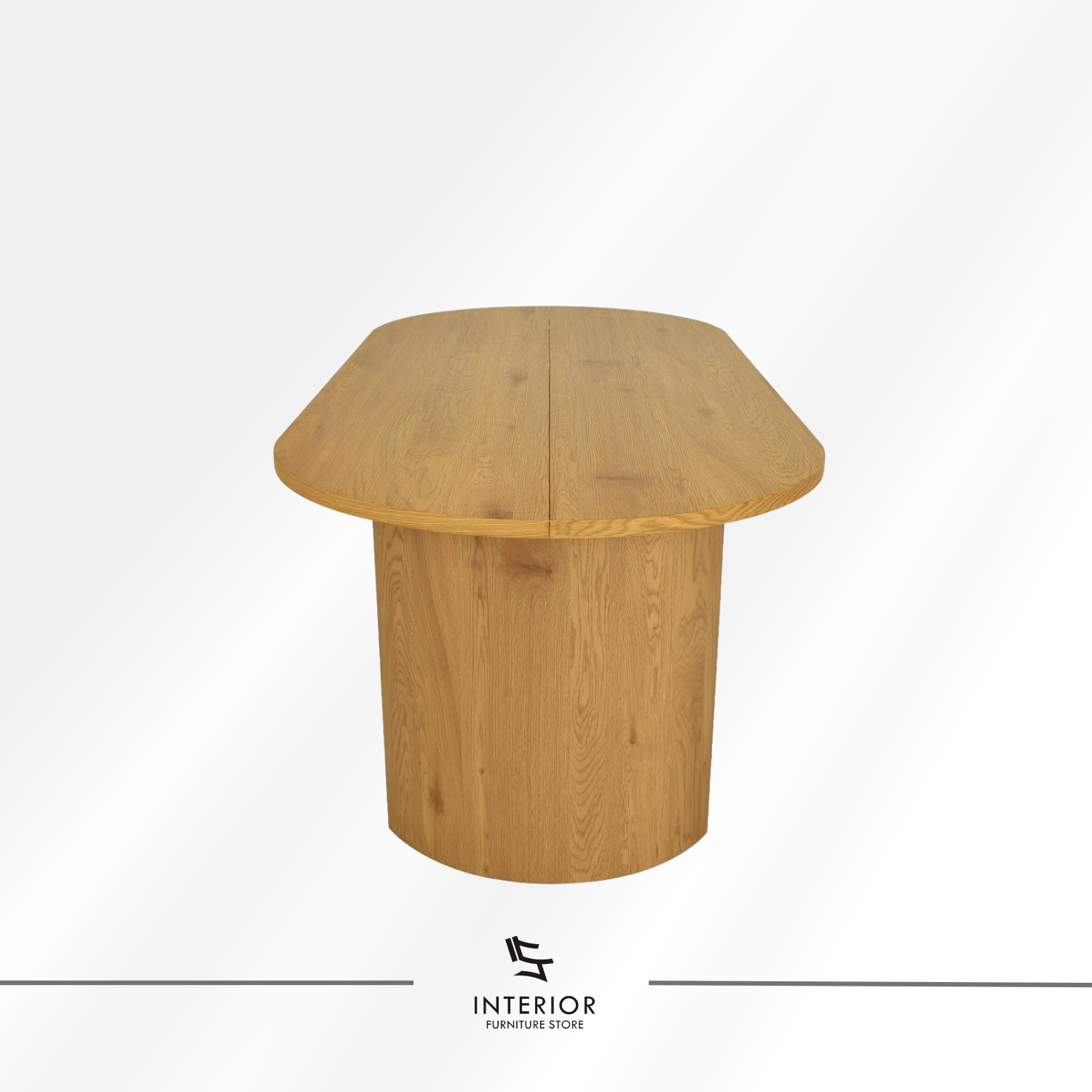 Lunara oval japandi dining table set with upholstered chairs