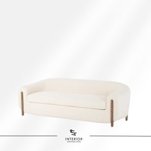 contemporary curved lounge sofa with minimalist upholstered design