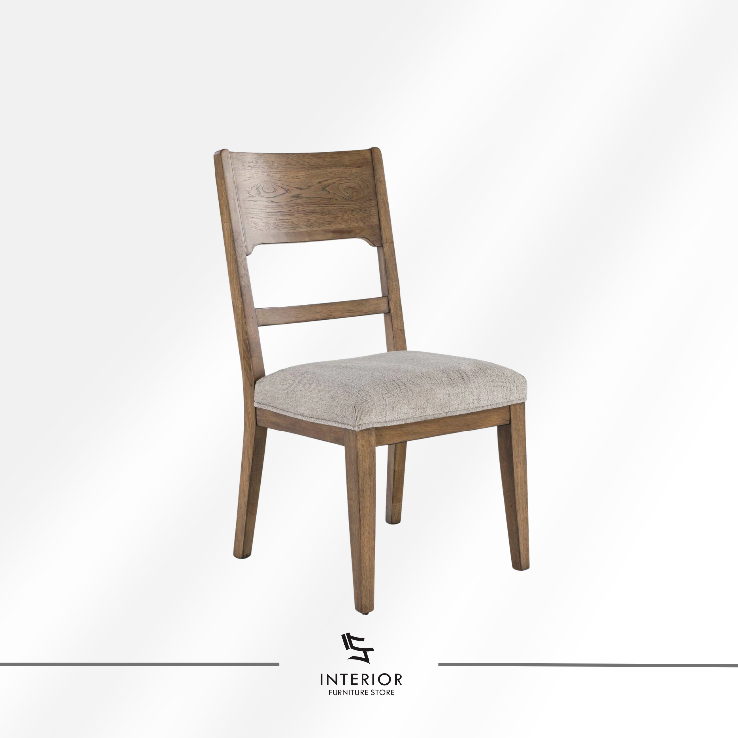 Sambara wooden dining chair with upholstered seat and minimalist design