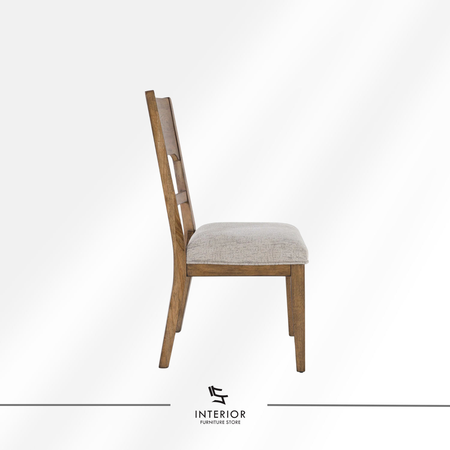 Sambara wooden dining chair with upholstered seat and minimalist design