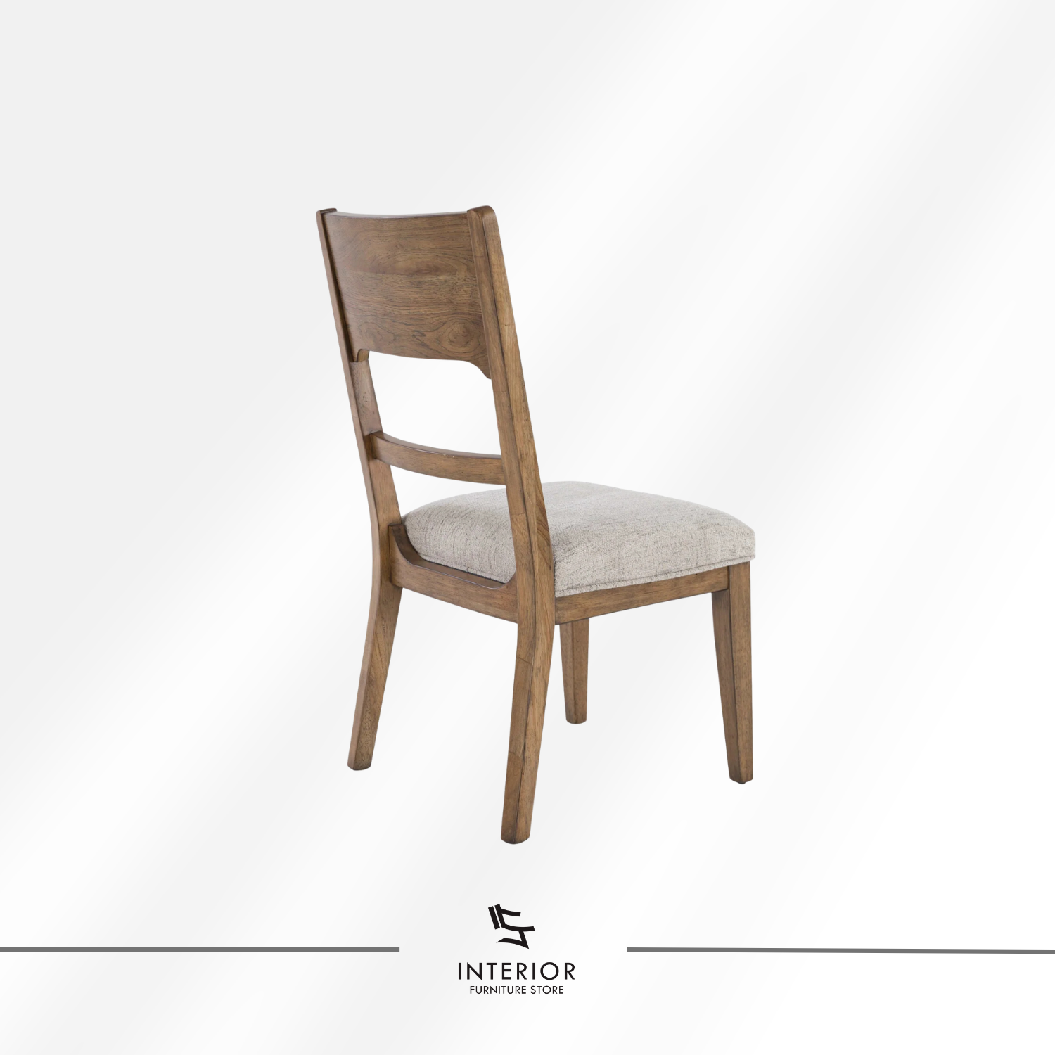 Sambara wooden dining chair with upholstered seat and minimalist design