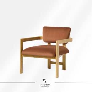 modern upholstered accent chair wooden frame