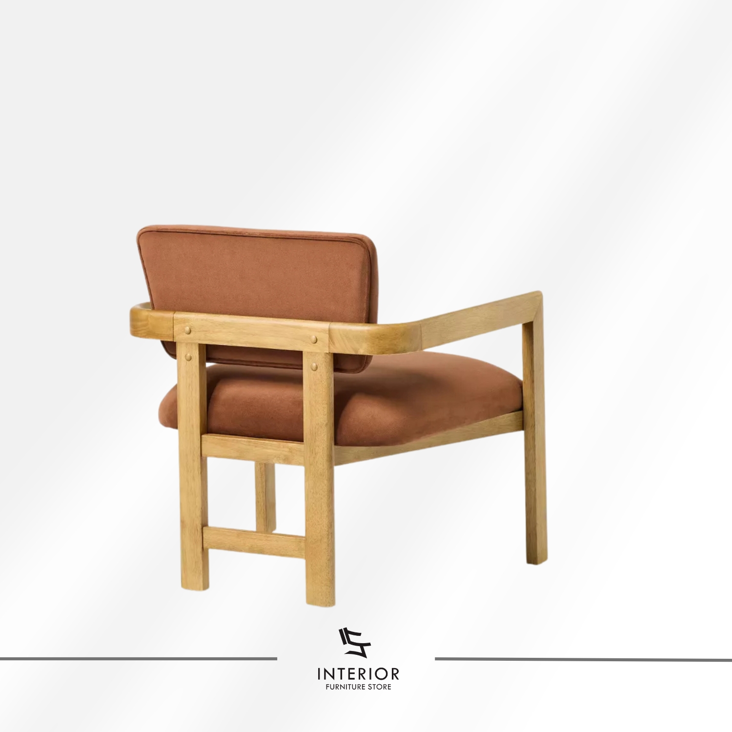modern upholstered accent chair wooden frame