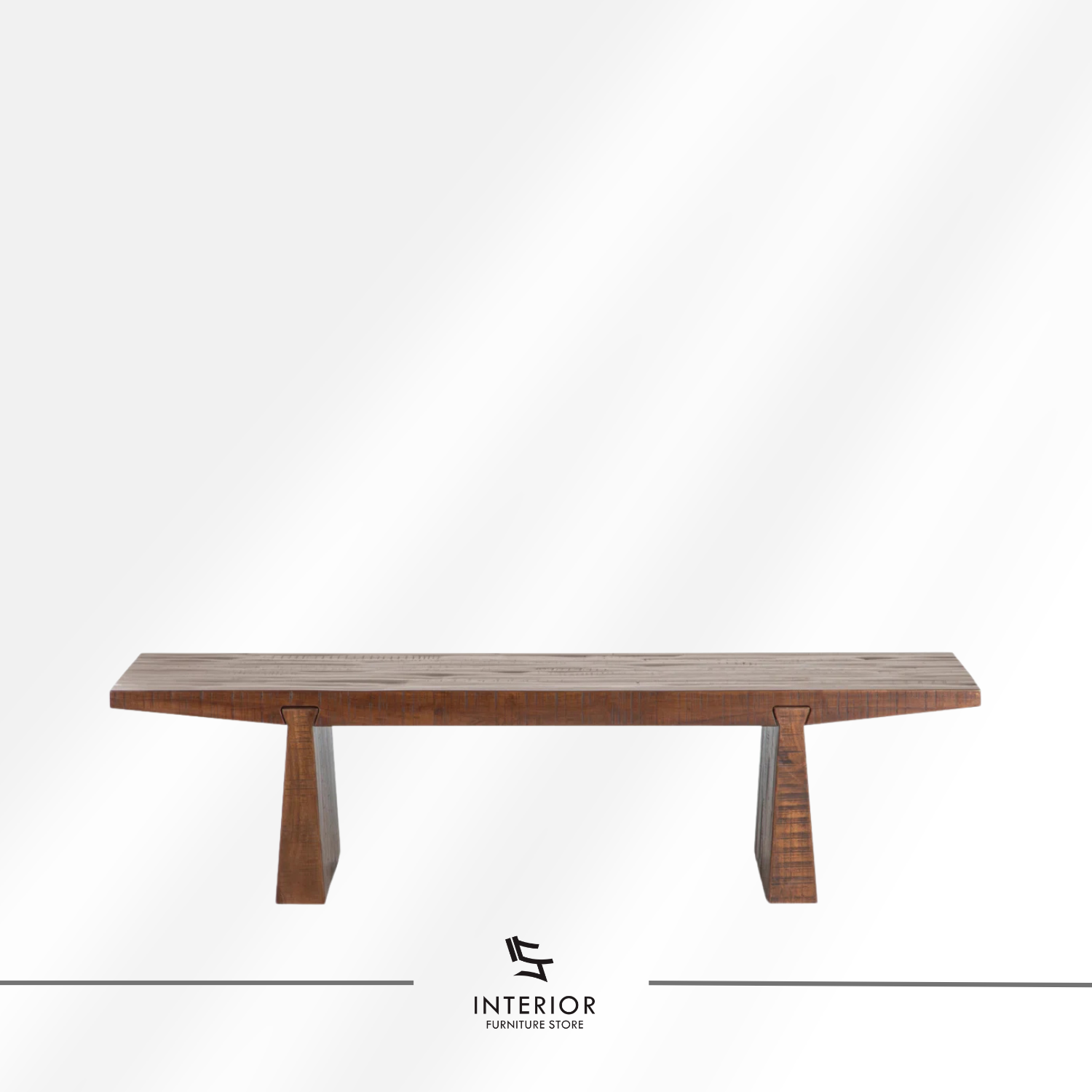 Adiwang rustic coffee table with rectangular tabletop and architectural base design