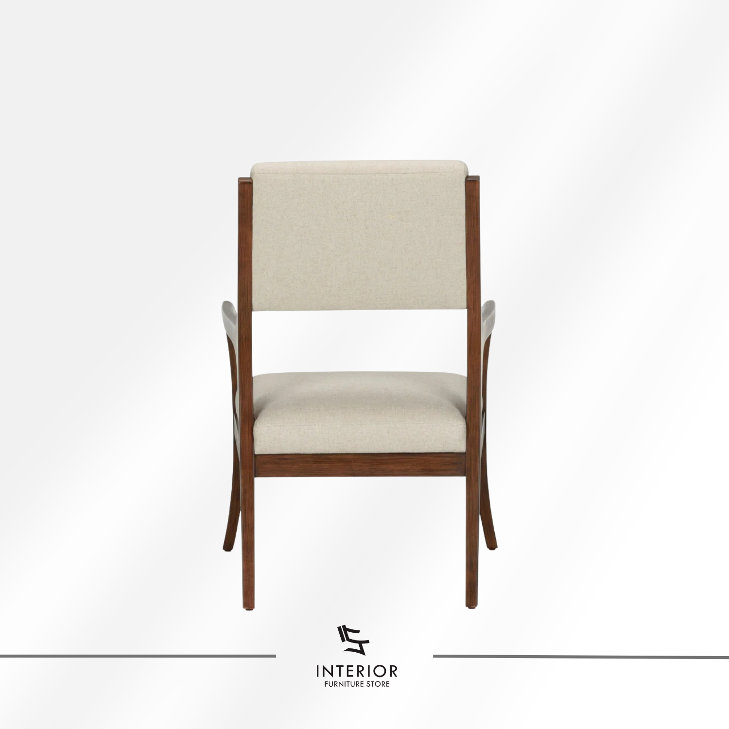Anvaya upholstered arm chair with solid wood frame and padded seat