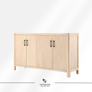 Arkanira wooden sideboard cabinet with four-door storage