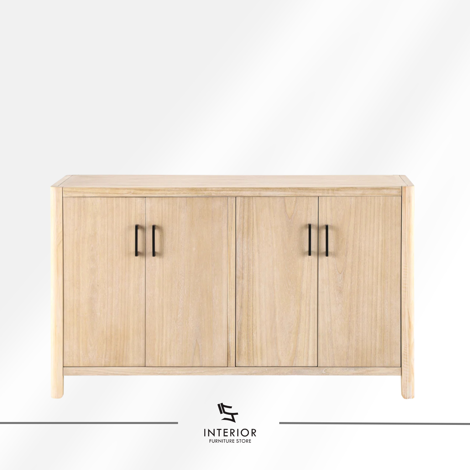 Arkanira wooden sideboard cabinet with four-door storage