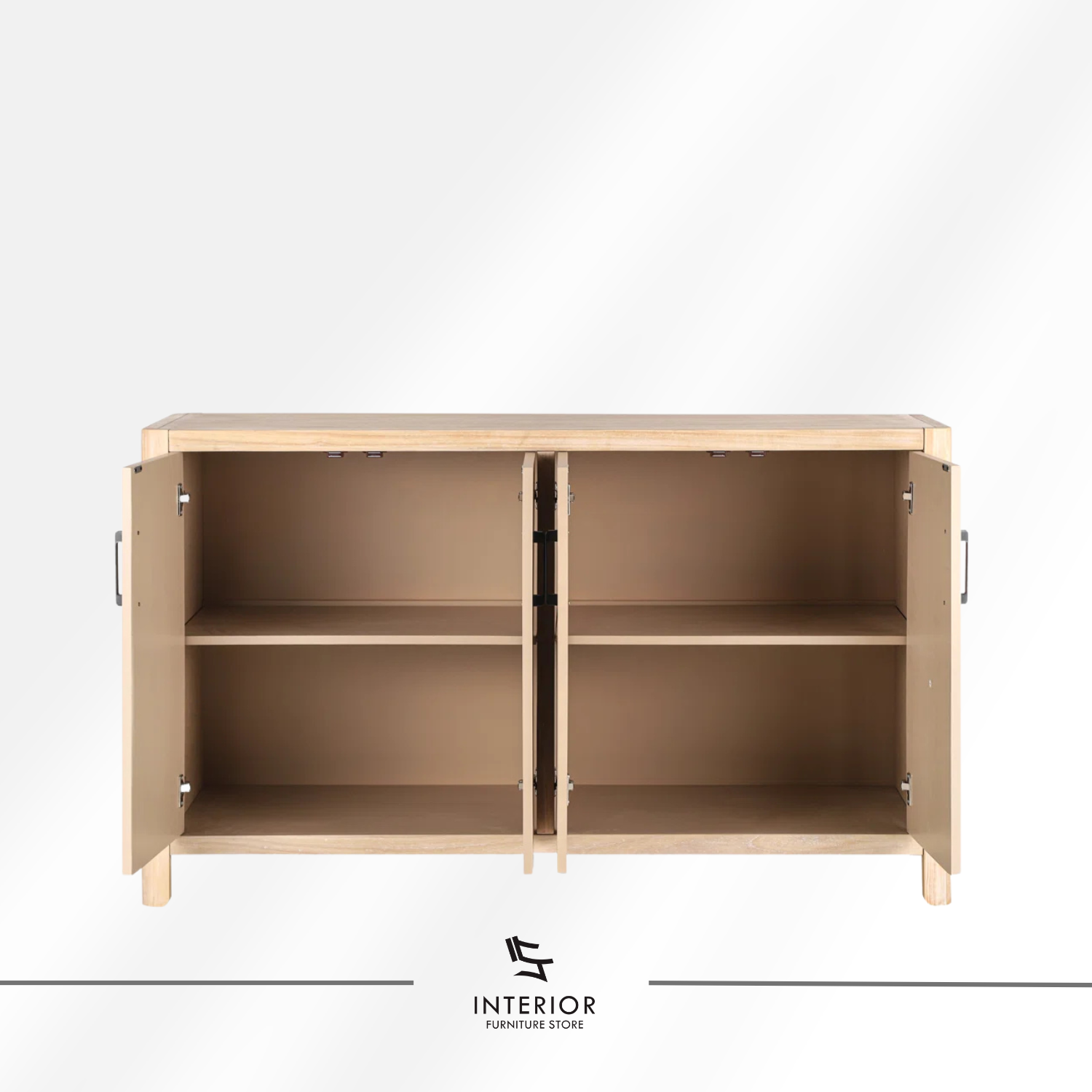 Arkanira wooden sideboard cabinet with four-door storage