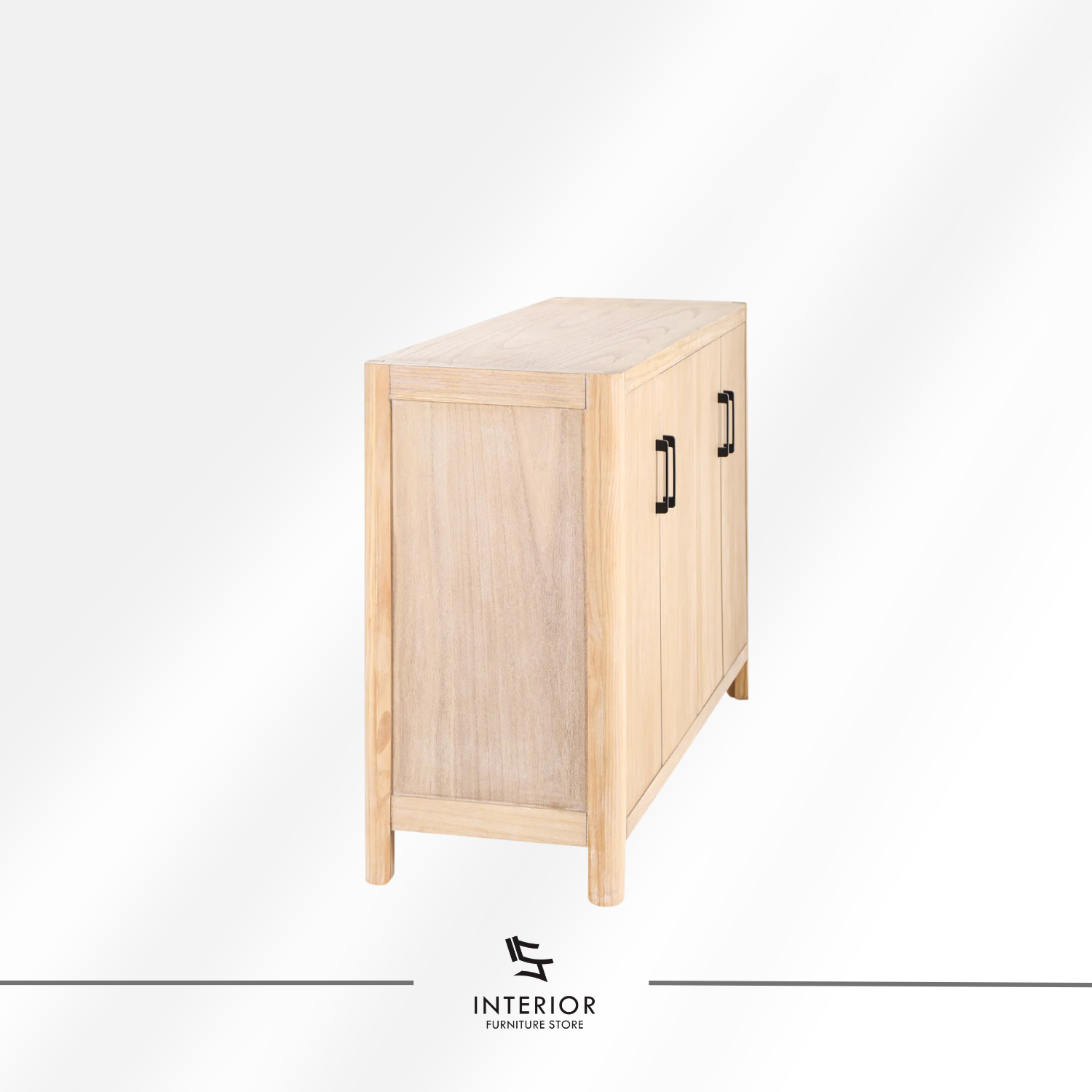 Arkanira wooden sideboard cabinet with four-door storage