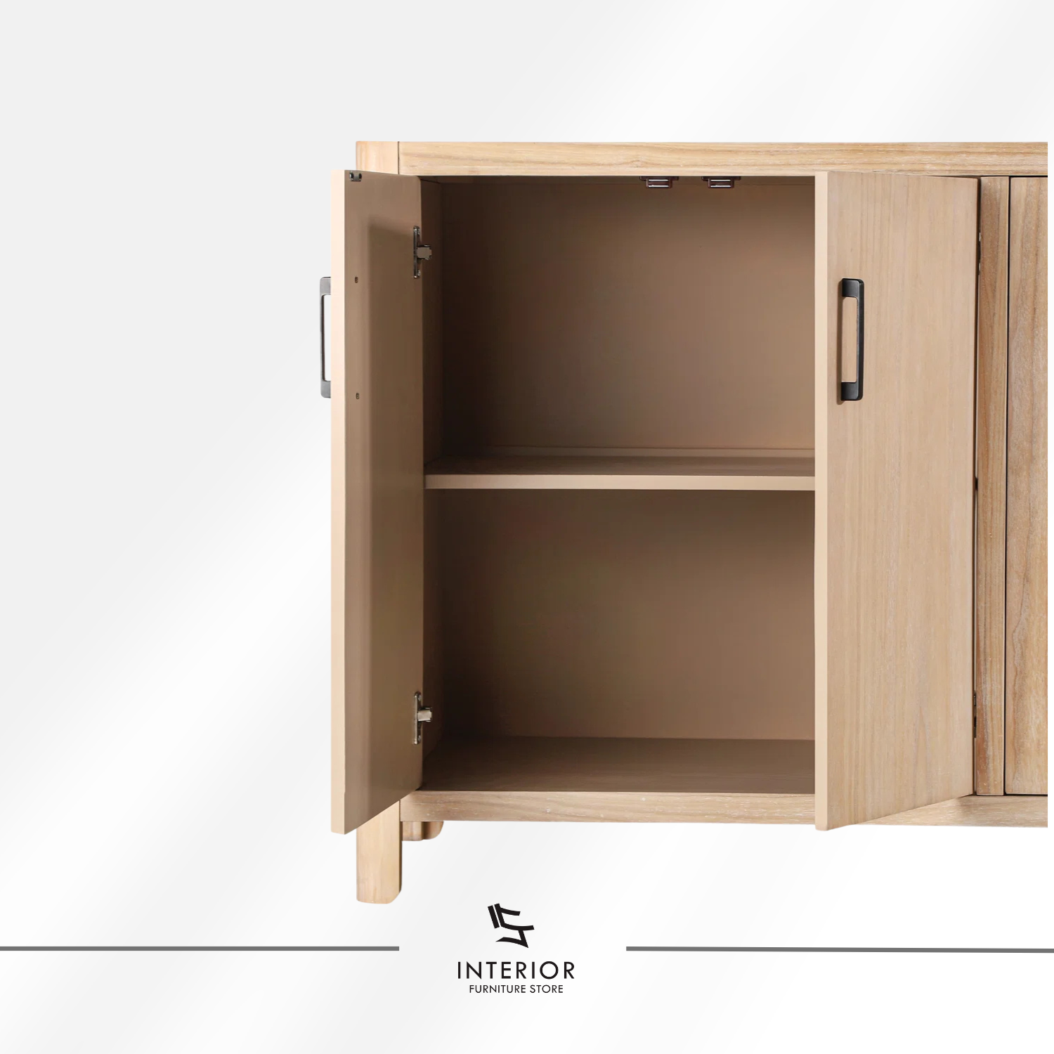 Arkanira wooden sideboard cabinet with four-door storage