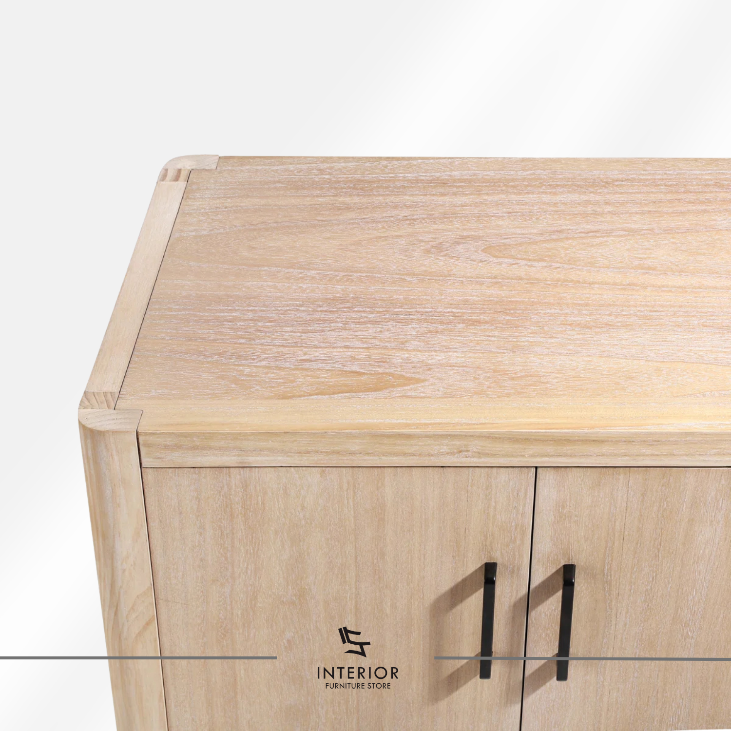 Arkanira wooden sideboard cabinet with four-door storage