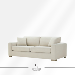 Candrani modern upholstered sofa with plush cushions and clean contemporary design