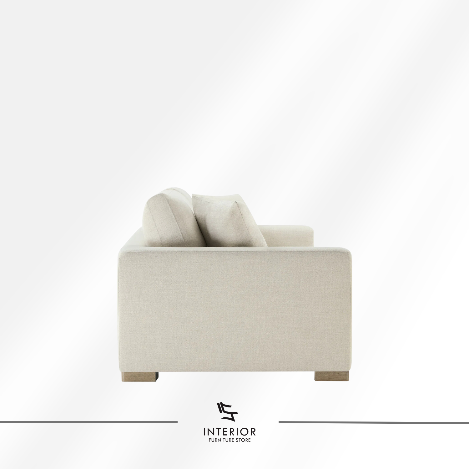 Candrani modern upholstered sofa with plush cushions and clean contemporary design