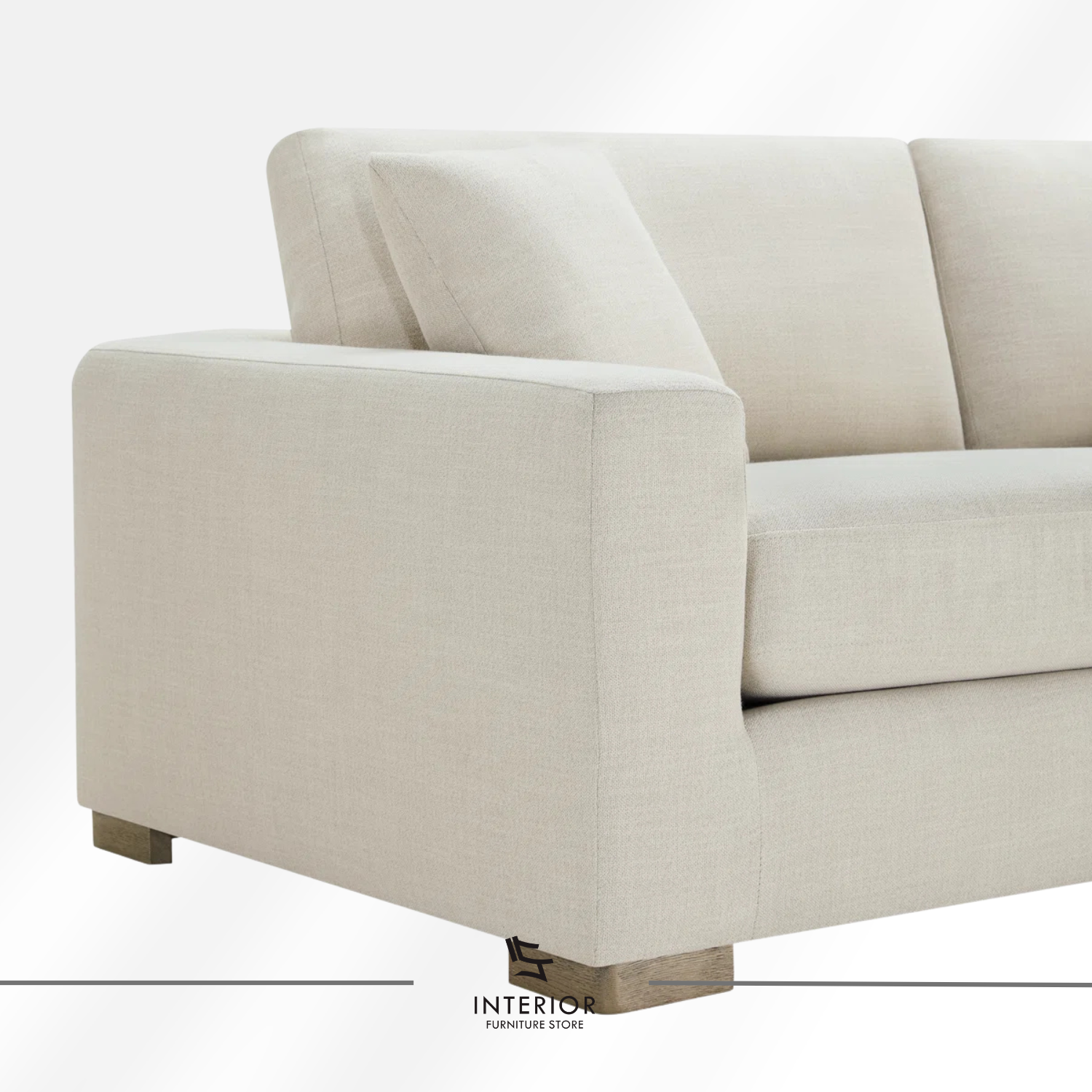 Candrani modern upholstered sofa with plush cushions and clean contemporary design