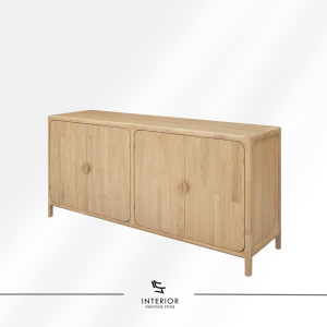 Daksara oak sideboard cabinet with drawers and concealed storage