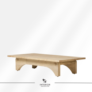 Jagra architectural coffee table with rectangular tabletop and arched base design
