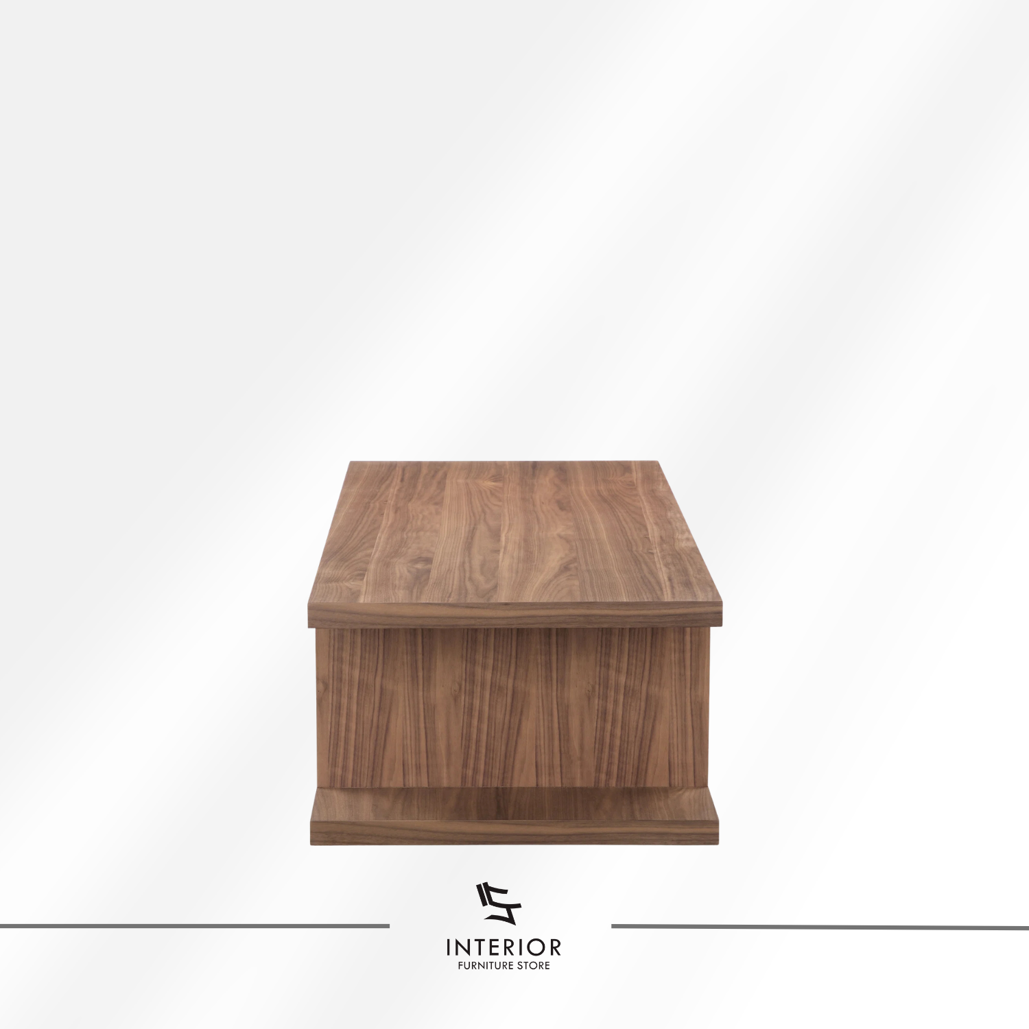 Kava open shelf coffee table with rectangular tabletop and integrated storage shelf