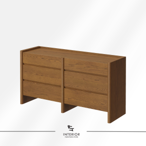 Sanaya modern wooden storage cabinet with six drawers