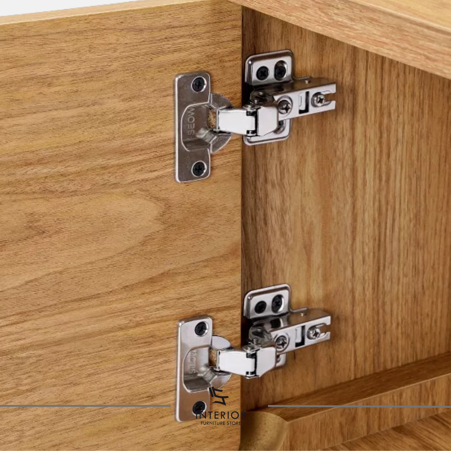 Saranika modern wooden TV cabinet with storage compartments