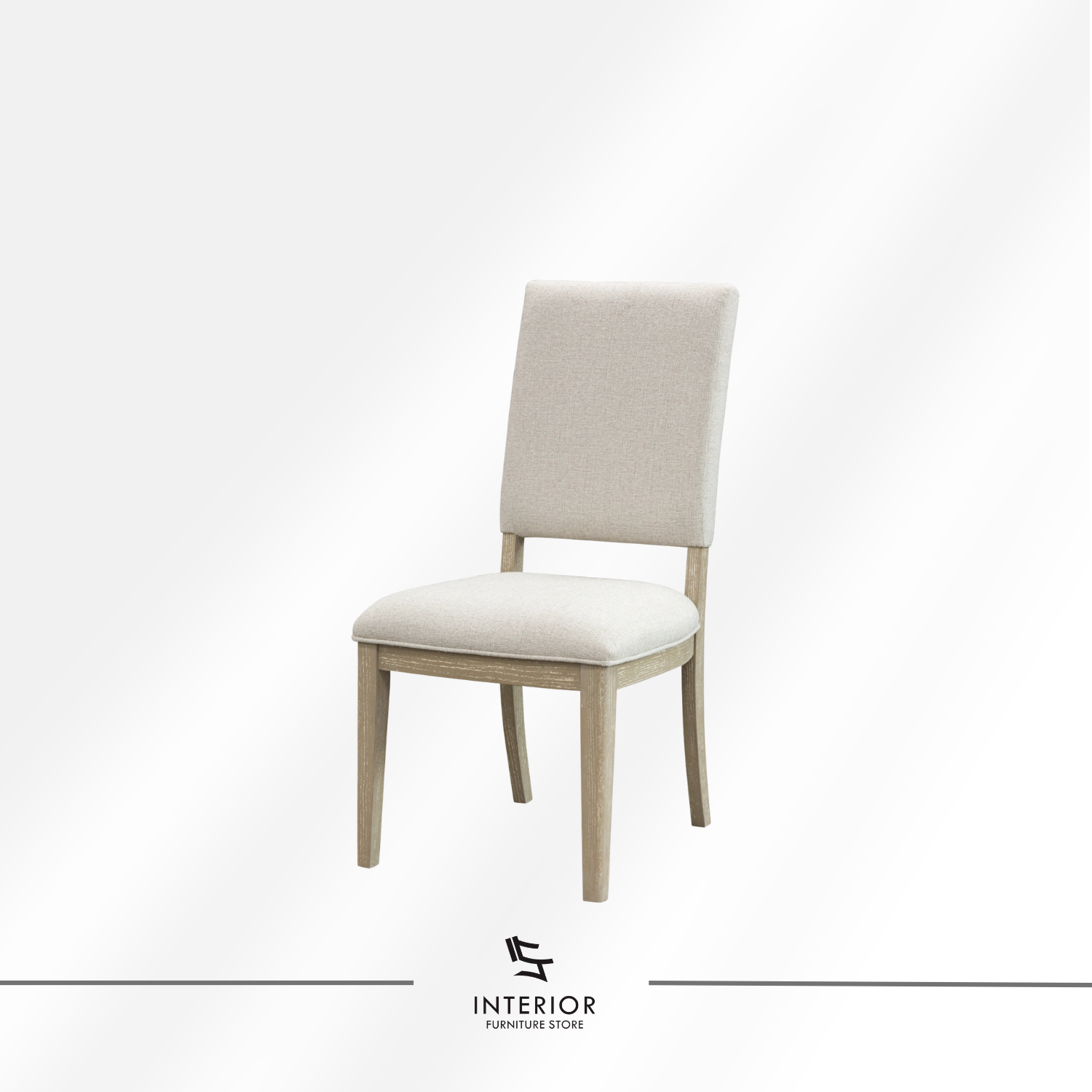 Vastrana fabric dining chair with padded backrest and solid wood frame