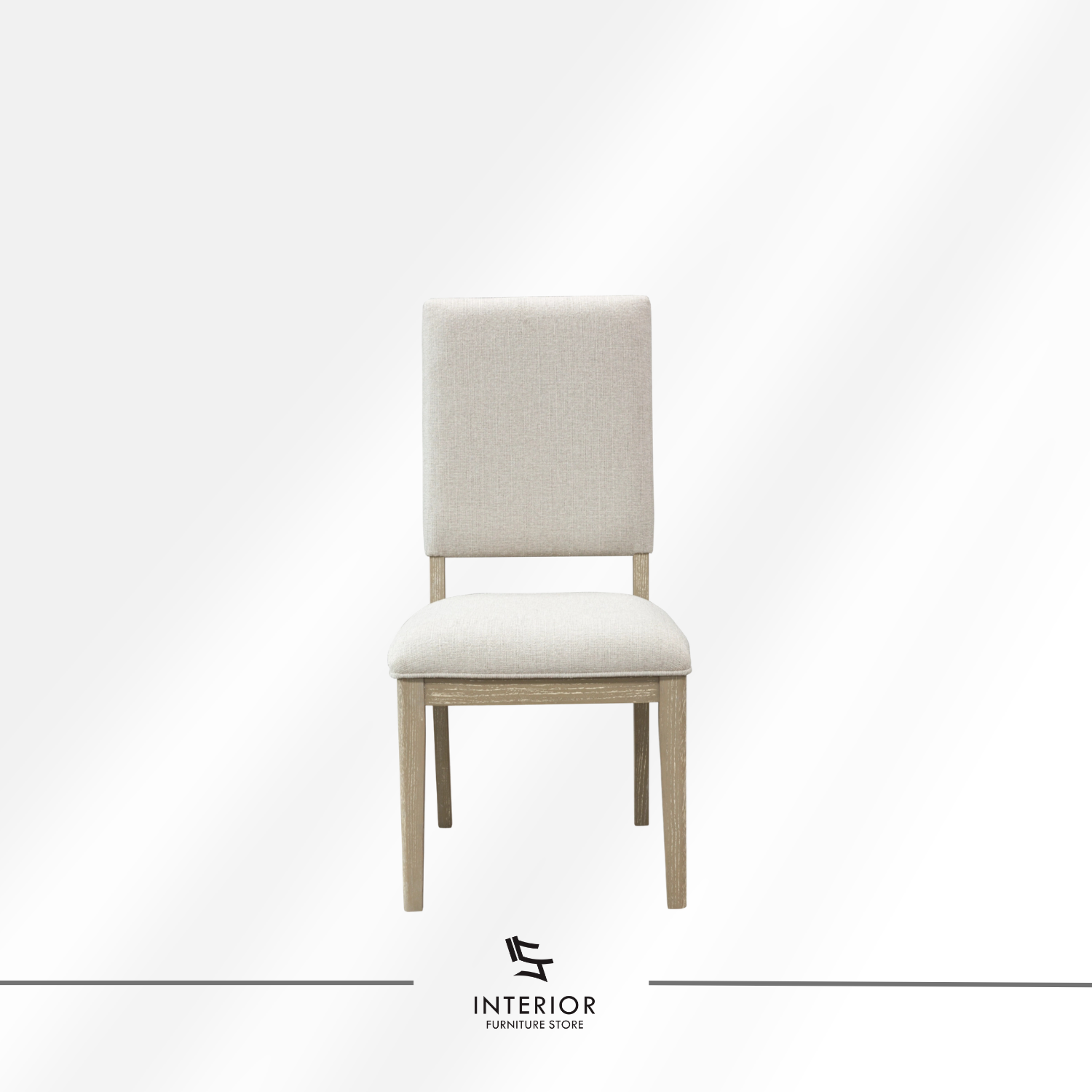 Vastrana fabric dining chair with padded backrest and solid wood frame