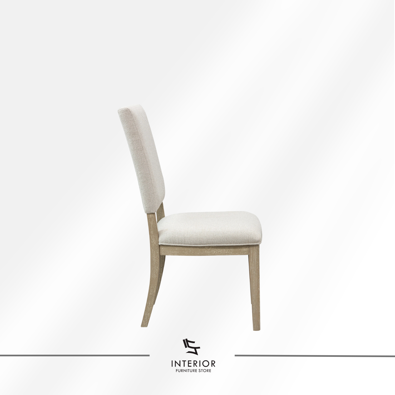 Vastrana fabric dining chair with padded backrest and solid wood frame