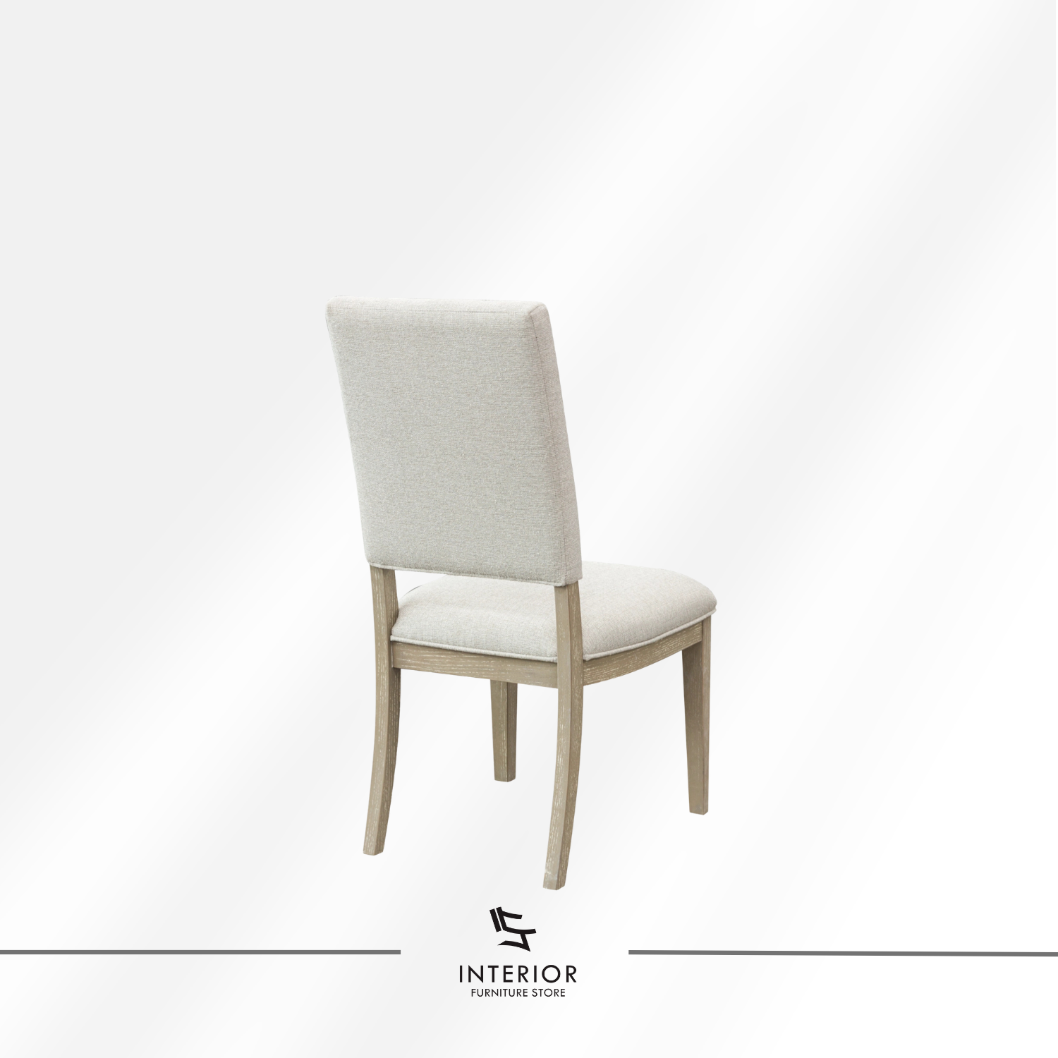 Vastrana fabric dining chair with padded backrest and solid wood frame