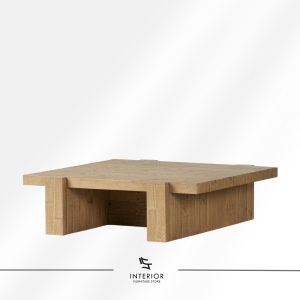 Wasesa square coffee table with minimalist design and architectural base