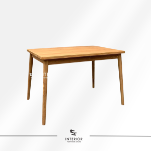 Adiwara solid wood dining table crafted from premium teak wood with a minimalist design