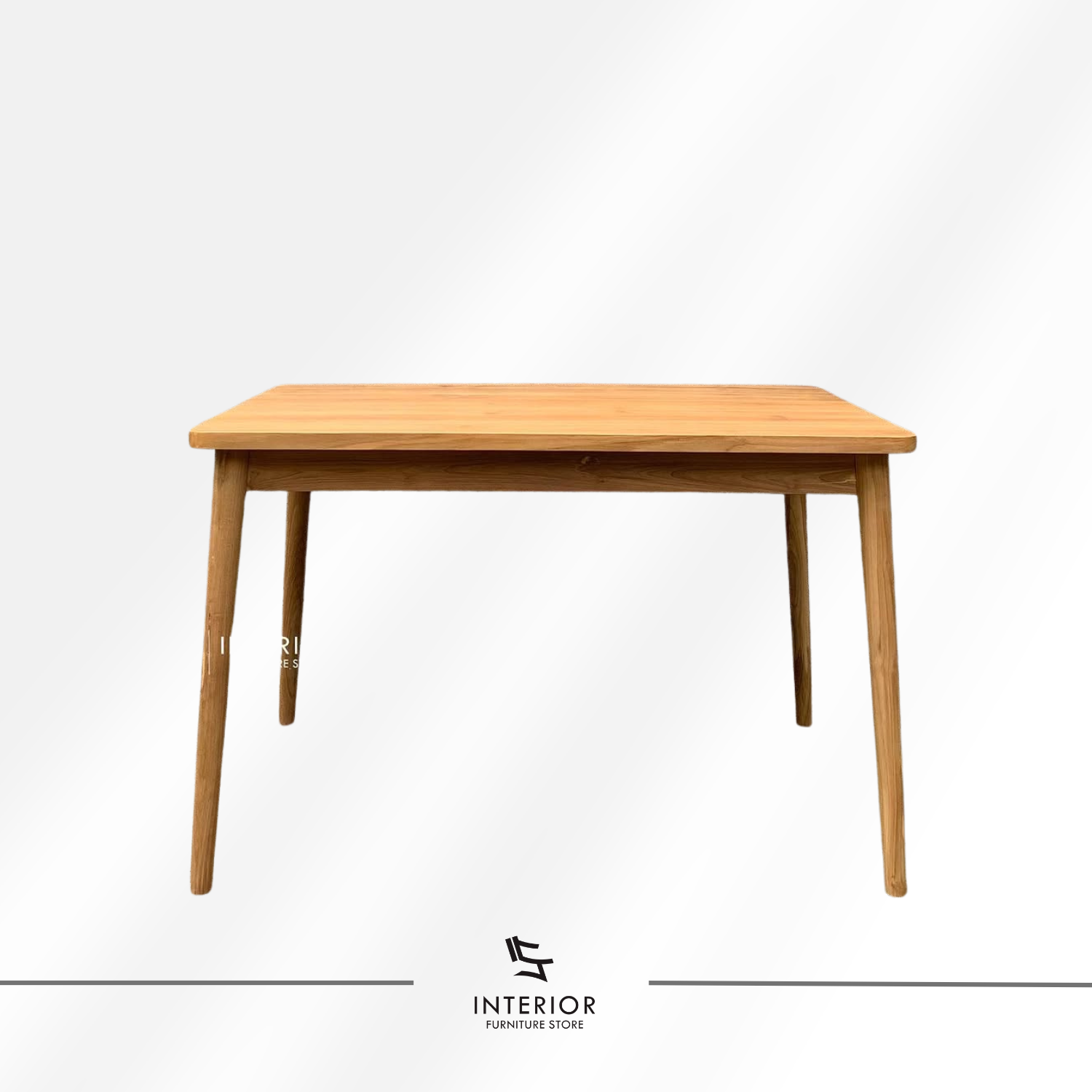 Adiwara solid wood dining table crafted from premium teak wood with a minimalist design