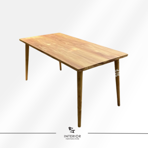 Jinawa solid wood dining table with rectangular tabletop and tapered legs
