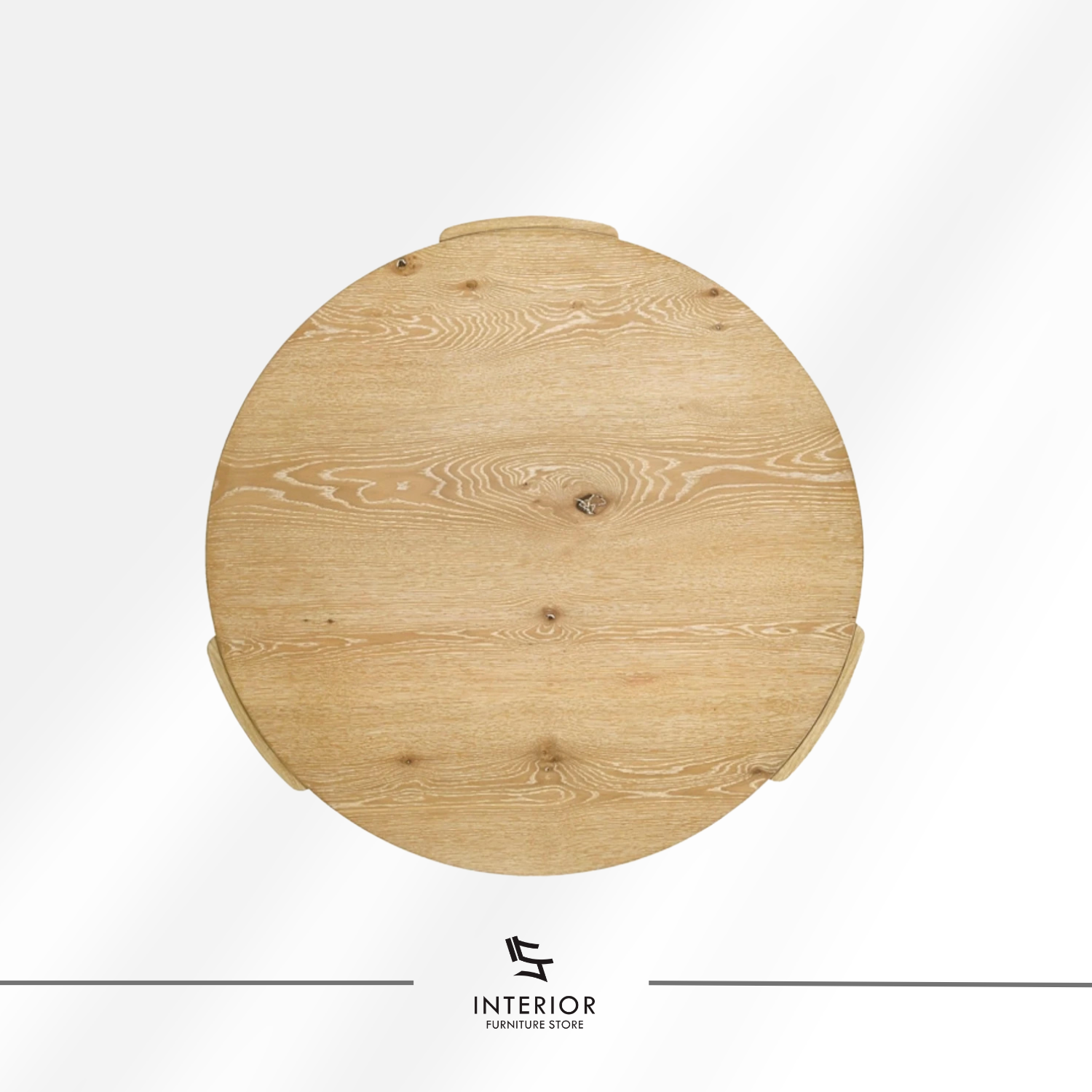 Kaisara modern round wooden coffee table made from solid wood