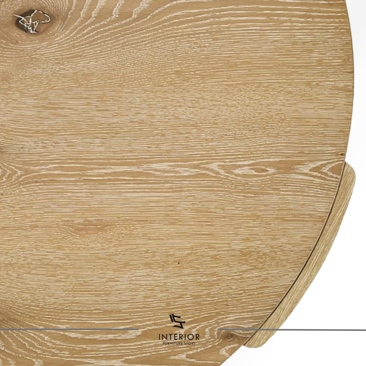 Kaisara modern round wooden coffee table made from solid wood