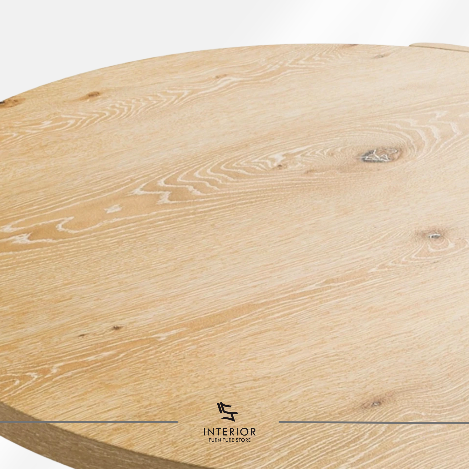 Kaisara modern round wooden coffee table made from solid wood