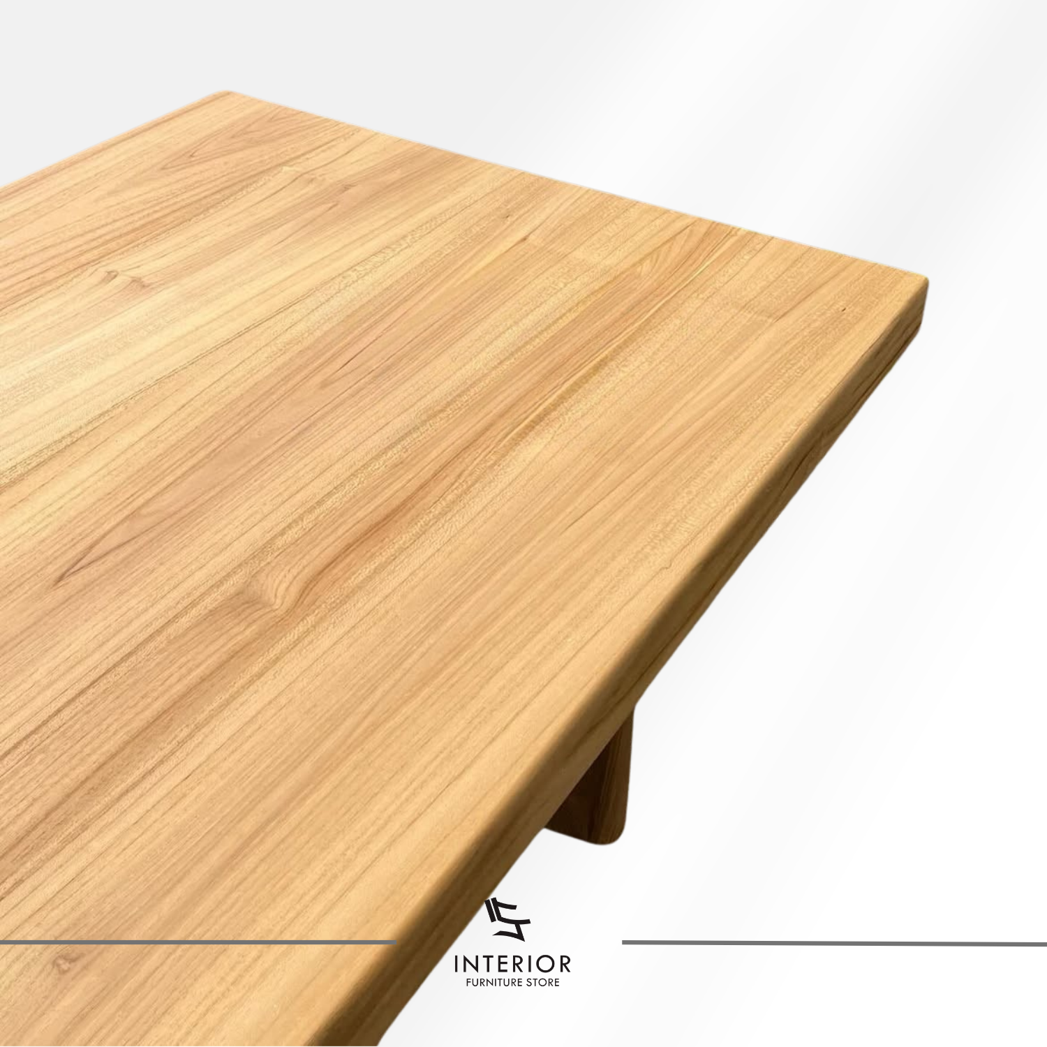 Teaksaka pedestal dining table with solid wood rectangular tabletop