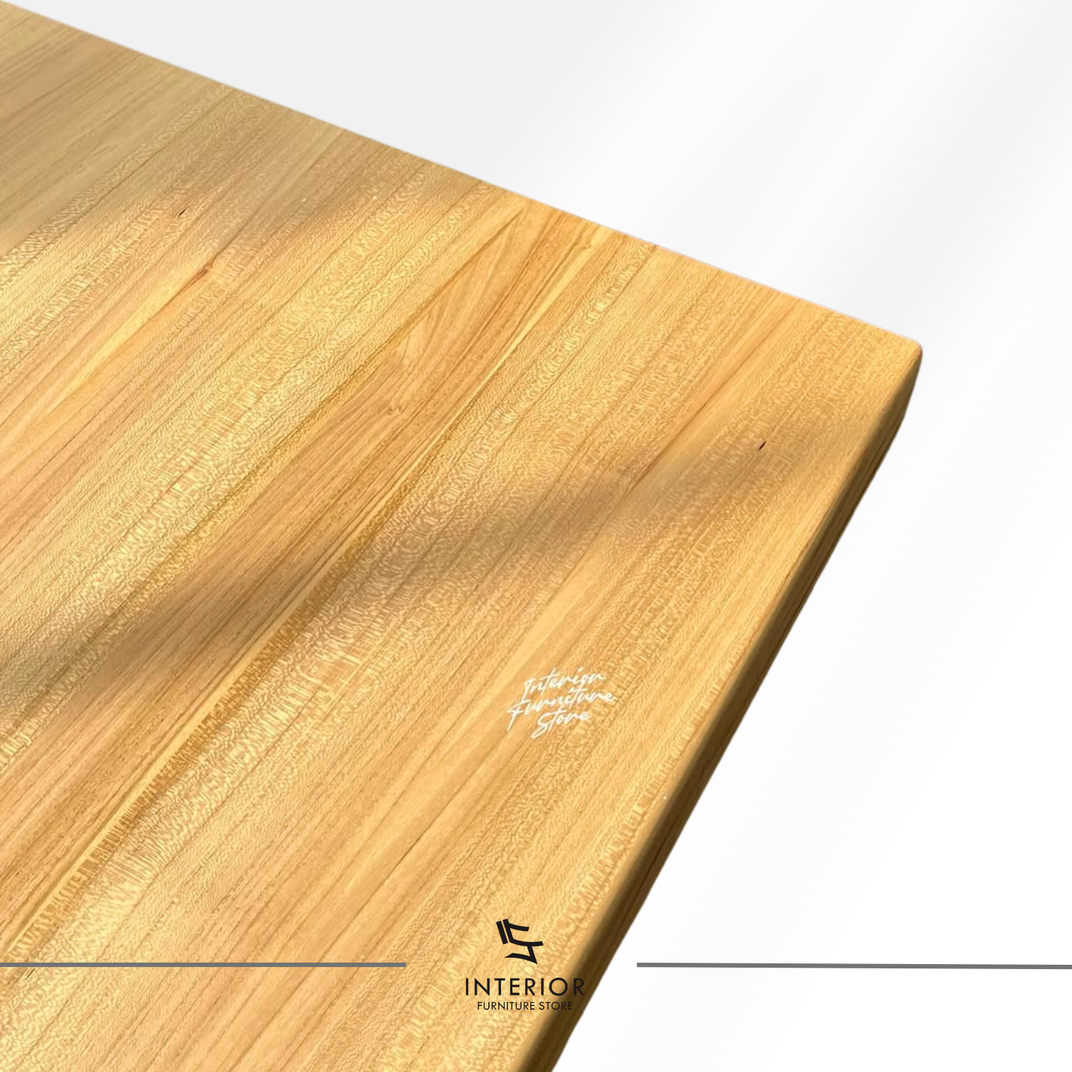 Teaksaka pedestal dining table with solid wood rectangular tabletop