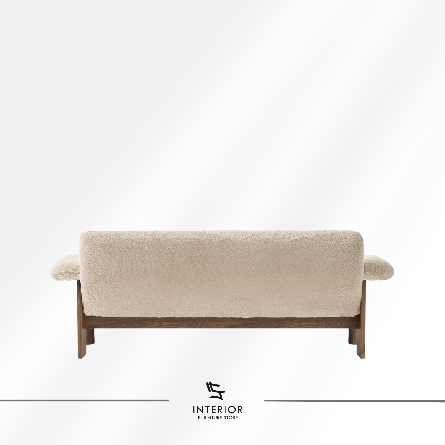 Arsena wooden frame loveseat with soft textured upholstery and rounded arms