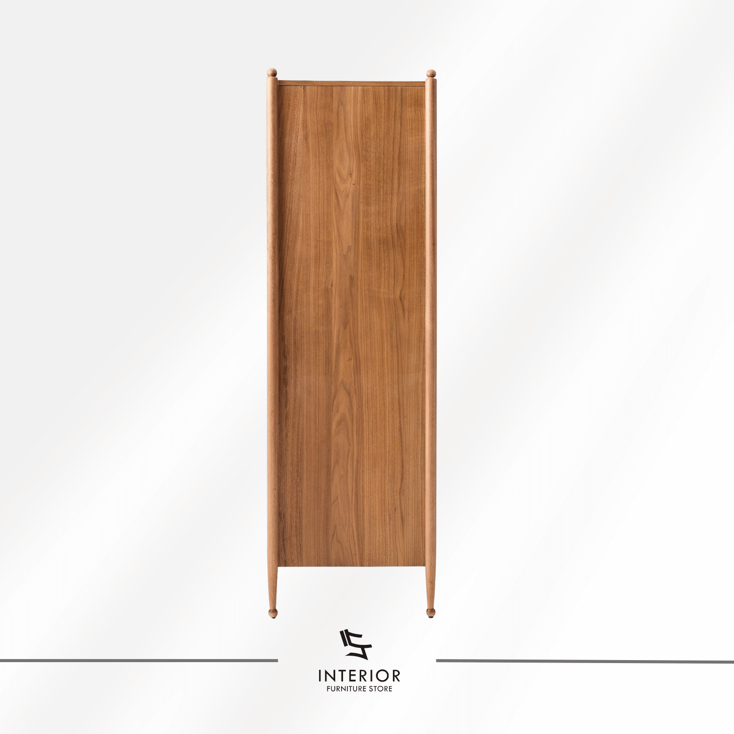 Kayden wooden wardrobe with shelves, hanging rail, and two wooden doors